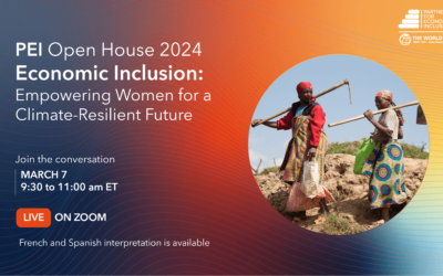 World Bank PEI Open House | Economic Inclusion: Empowering Women for a Climate-Resilient Future